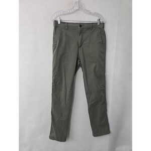 A-Frame Chino Pants‎ Mens 32x30 Olive Green Slim Straight Elastic Back Stretch